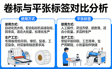 防偽標簽卷標與平張的區別及使用場景
